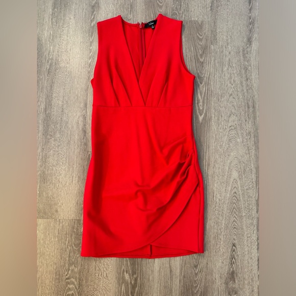 Lulus Cocktail Hour Red Wrap Dress - Picture 2 of 4